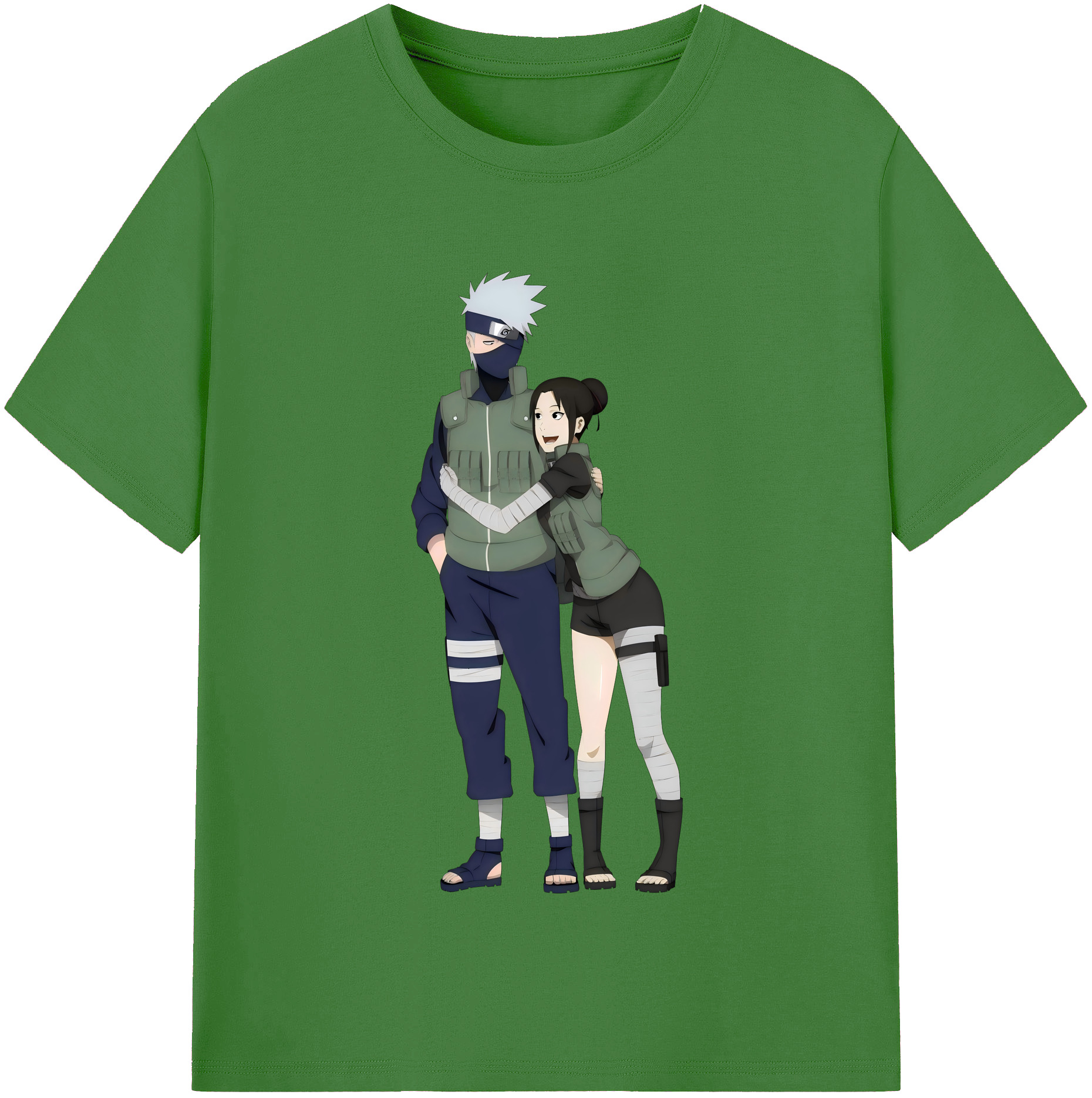 （画像用） NARUTO -ナルト- はたけ カカシ Hatake Kakashi レディースカジュアルプリントTシャツ（綿100％）